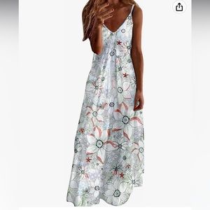 Casual Long Dresses for Women Sexy Tie-dye Slip V Neck Maxi Dress